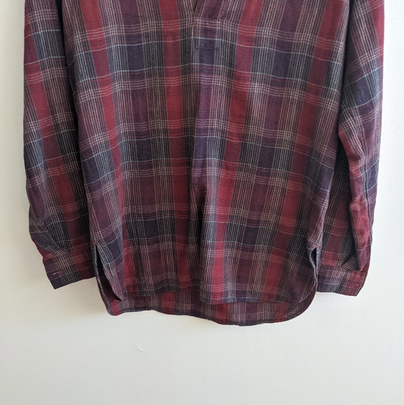 ARITZIA Plaid Henley Lightweight Flannel Tunic - Picture 3 of 5
